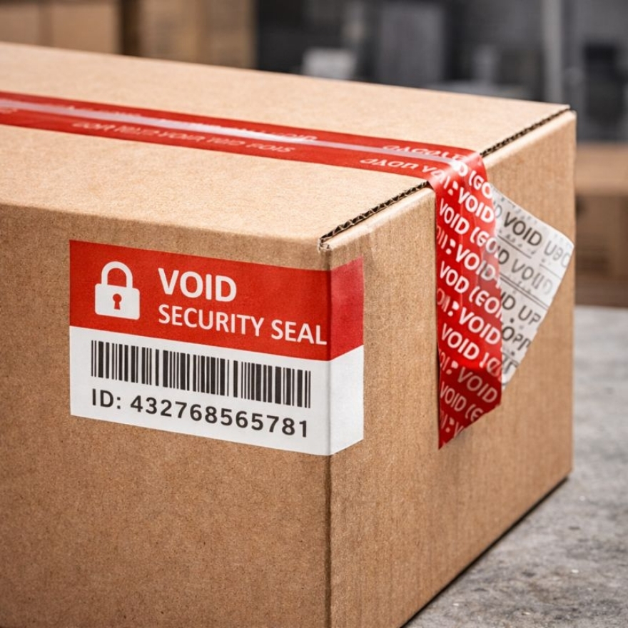 Etiquetas para empaques, sellos VOID y etiquetas de envío para e-commerce